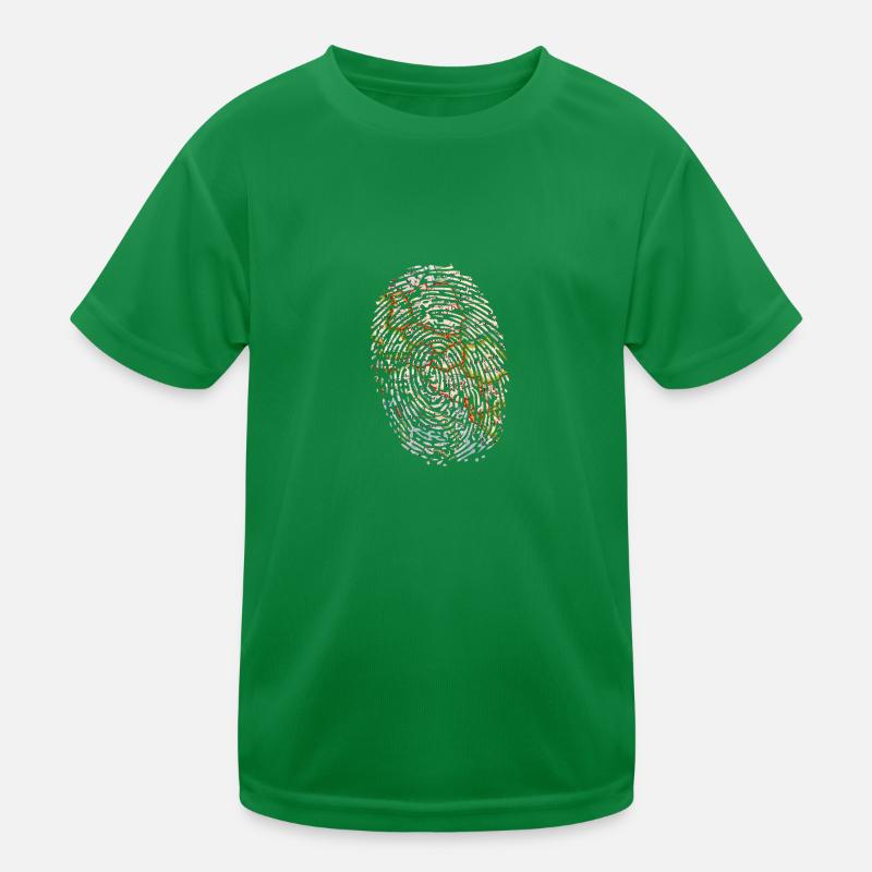 Fingerprint map Kids Functional T-Shirt