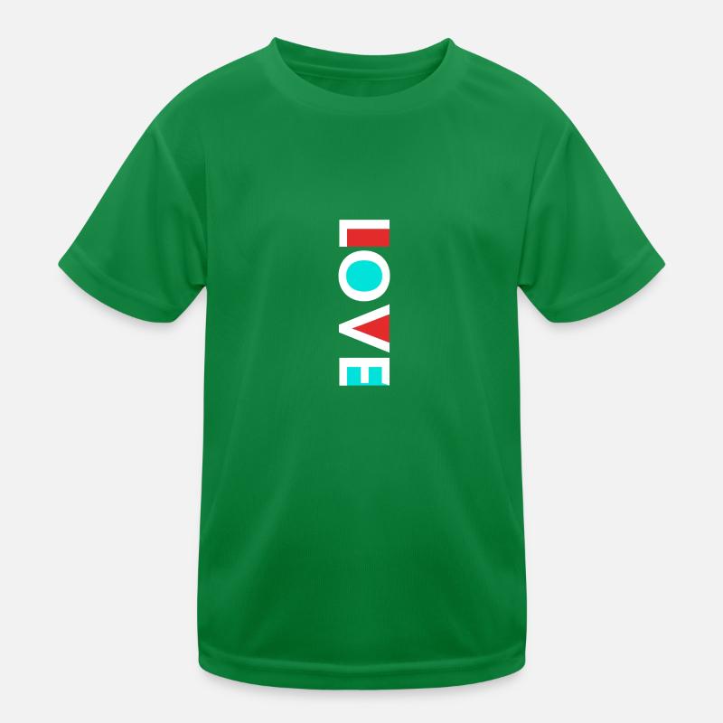 Love Text Logo Design - White Kids Functional T-Shirt