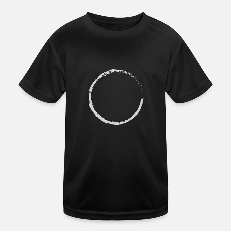 Pure White Circle Kids Functional T-Shirt