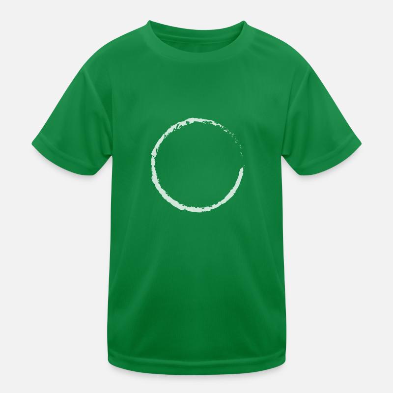 Pure White Circle Kids Functional T-Shirt