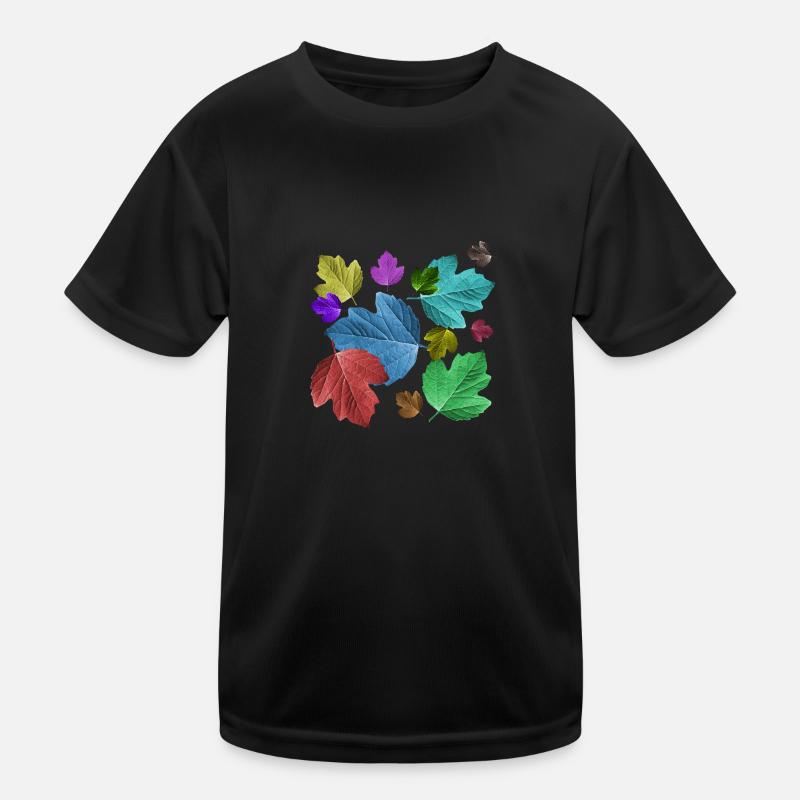 Blätter, bunt, Laub, Herbst, Baum, Blatt, Bäume Kinder Funktions-T-Shirt