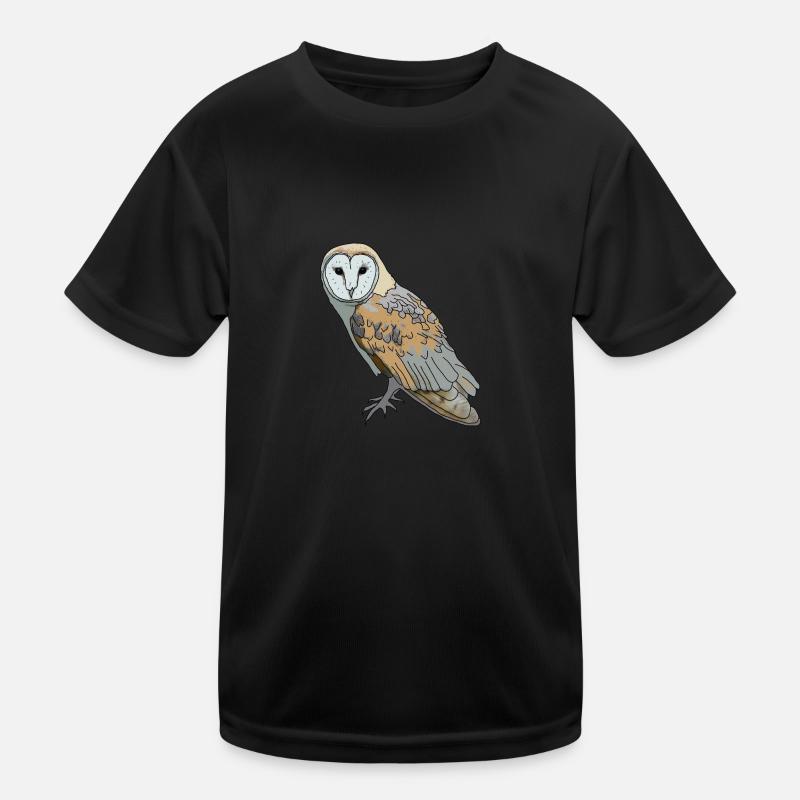 Eule - Schleiereule Kinder Funktions-T-Shirt