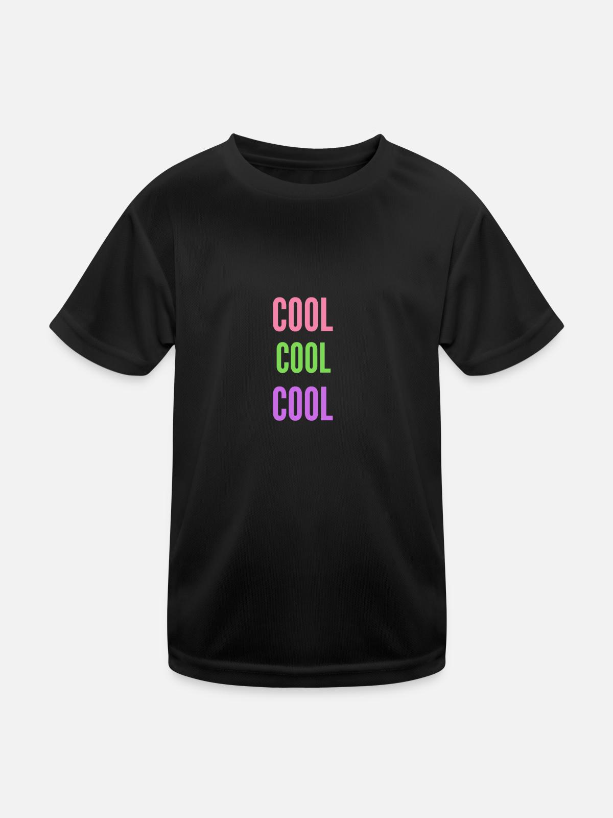 COOL COOL COOL - Kinder Funktions-T-Shirt - Schwarz - Vorne