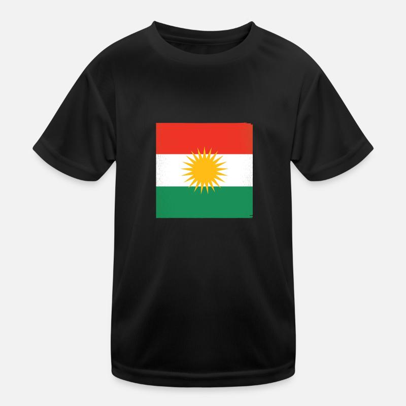 Kurdistan Face Mask Gift Idea - Kids Functional T-Shirt - black