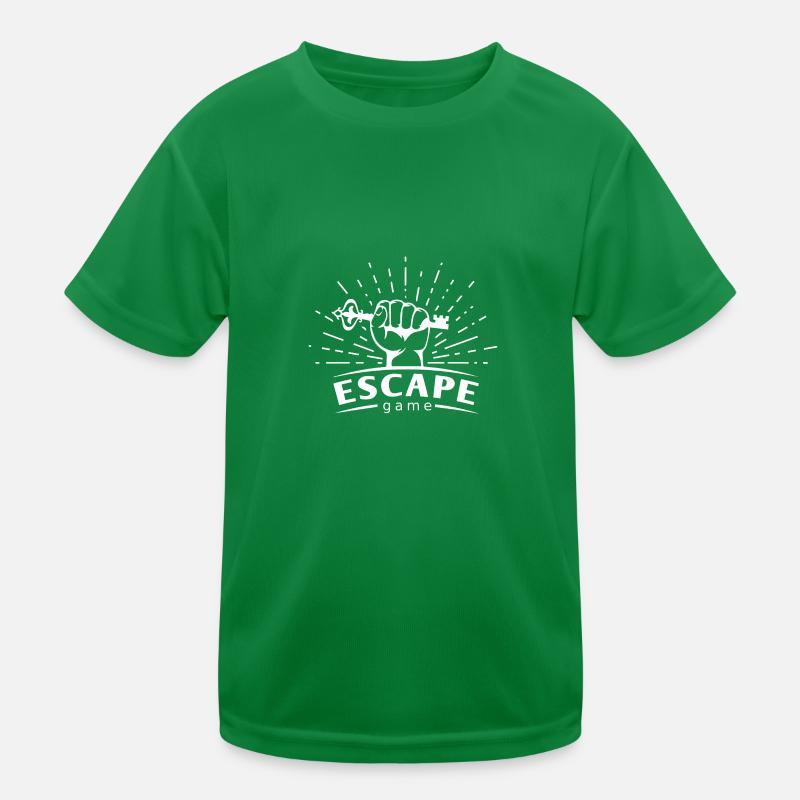 Escape Game - Exit Room - White Kids Functional T-Shirt