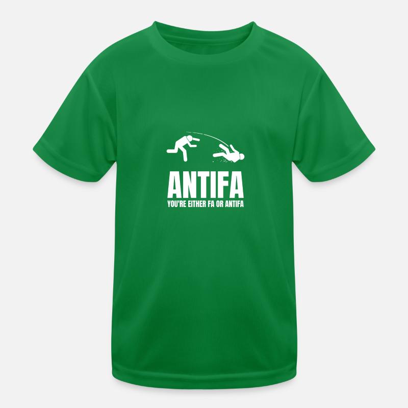 Antifa - Du bist entweder Fa oder Antifa Kinder Funktions-T-Shirt