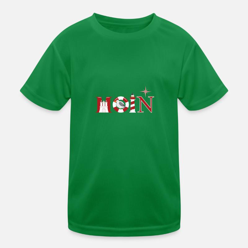 moin, Hamburg, Hanseatic city Kids Functional T-Shirt