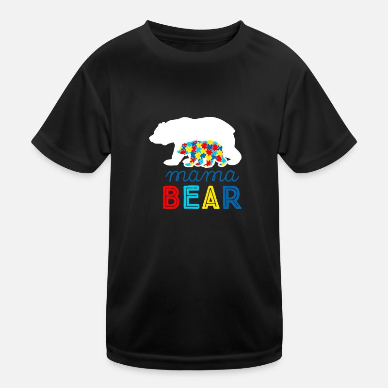 Autismus Autist ADHS Mutter Mama Asperger Geschenk - Kinder Funktions-T-Shirt - Schwarz