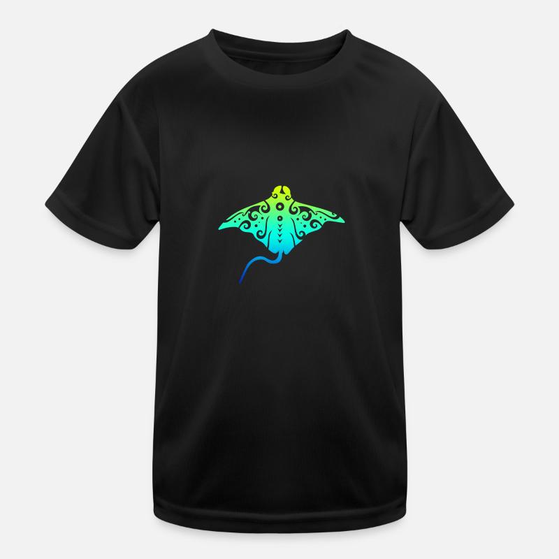 Maori Stingray Polynesian Tribal Tattoo Gift Kids Functional T-Shirt
