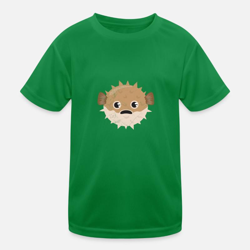Kugelfisch Grumpy Kinder lustiges Geschenk Kinder Funktions-T-Shirt