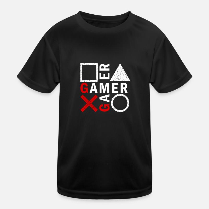 Console de boutons de jeu pour joueurs T-shirt sport Enfant