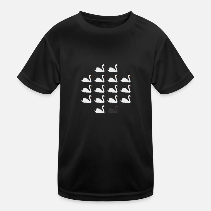 Schwarzer Schwan Popper Philosophie Kinder Funktions-T-Shirt