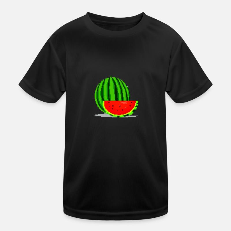 Pixel Art Melone Kinder Funktions-T-Shirt