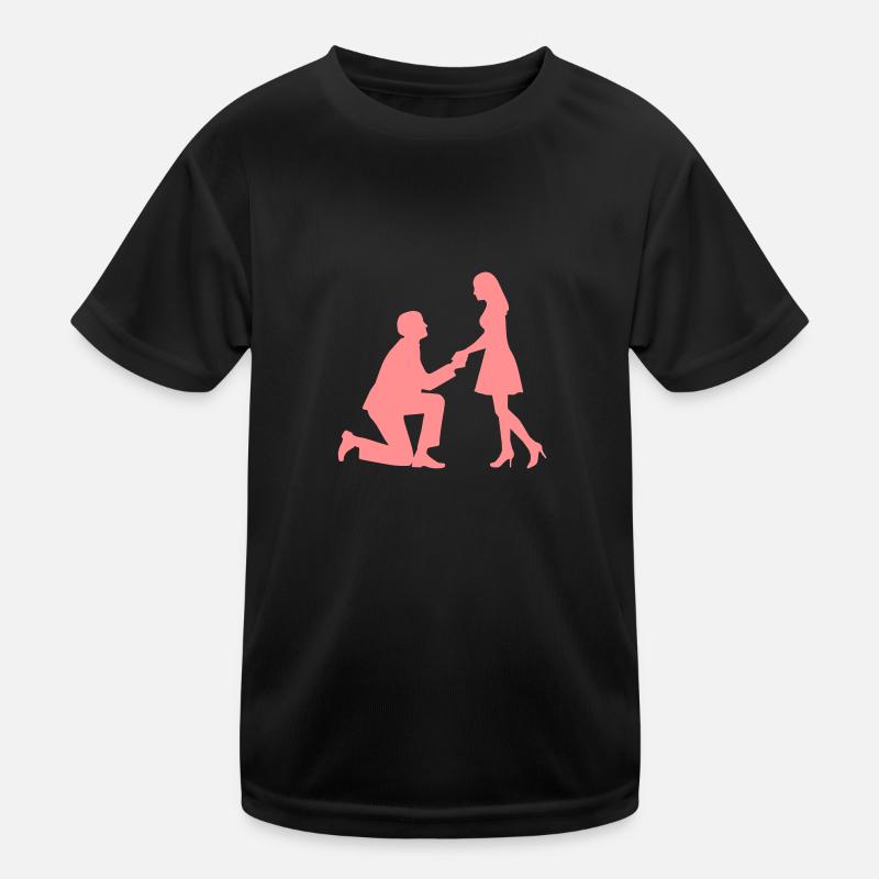 Heiratsantrag Kinder Funktions-T-Shirt