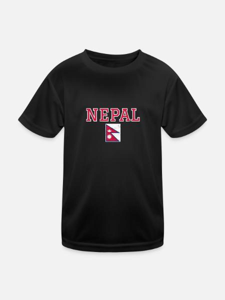 Nepal - Kids Functional T-Shirt - black - Front