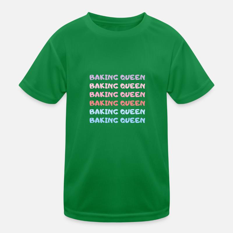 Baking Queen Funny Baking Saying Kids Functional T-Shirt