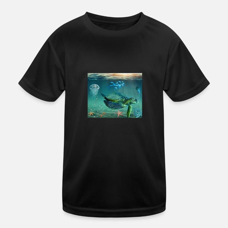 Turtle Sea Gift Idea Kids Functional T-Shirt