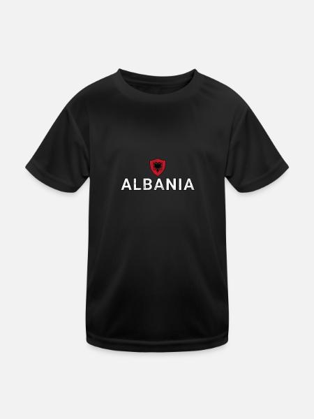 Albanie - T-shirt sport Enfant - noir - Devant