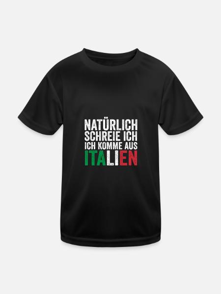 Italy Italian Vaffanculo - Kids Functional T-Shirt - black - Front