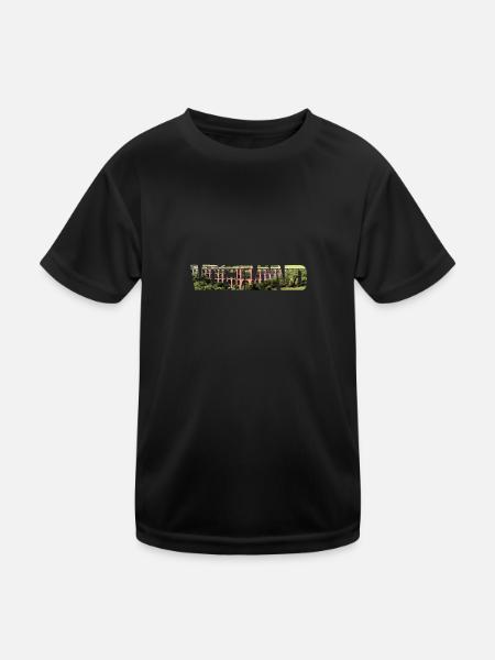 Vogtland Göltzschtalbrücke - Kinder Funktions-T-Shirt - Schwarz