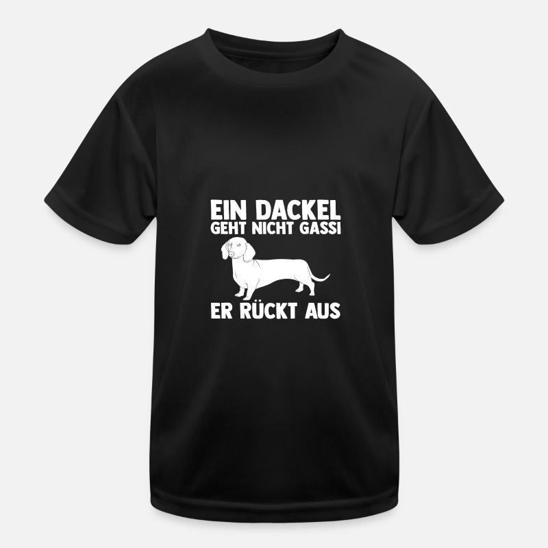 Hund Dackel Kinder Funktions-T-Shirt