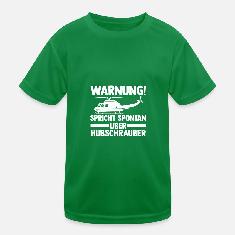 Pilot Helicopter Helicopter Kids Functional T-Shirt