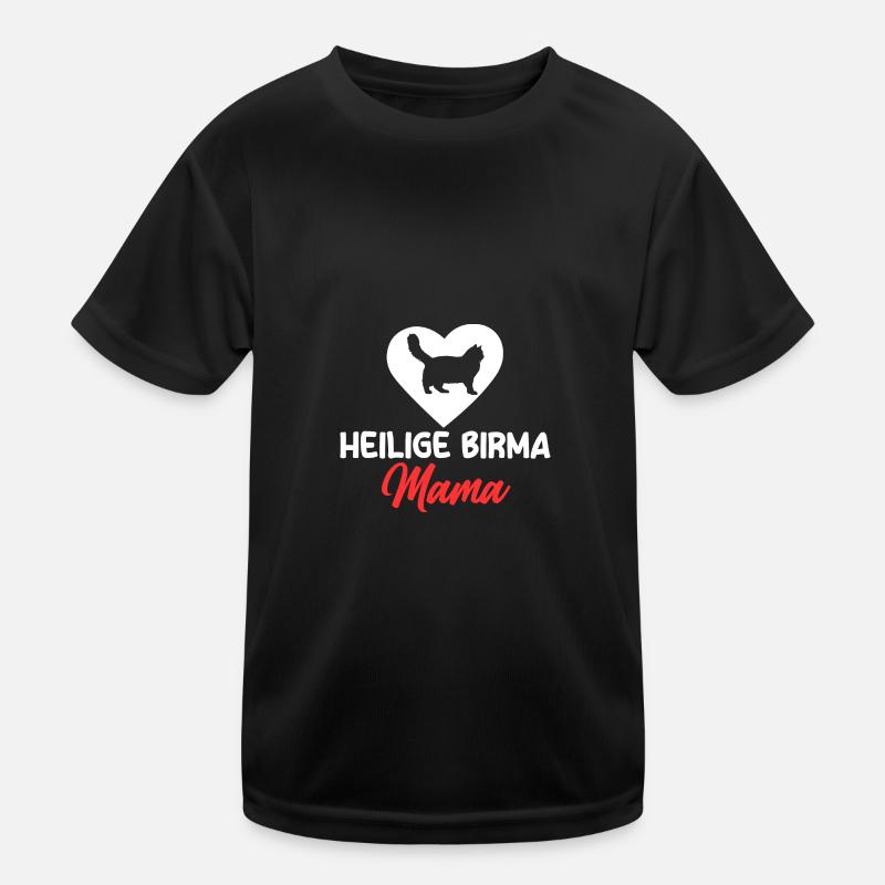 Heilige Birma Katze Kinder Funktions-T-Shirt