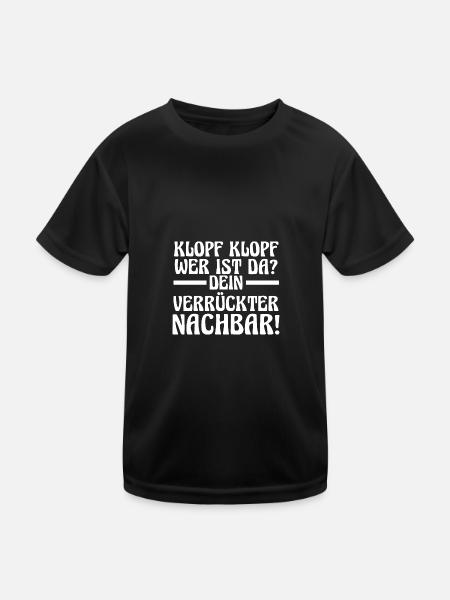Nachbarschaft Bester Nachbar - Kinder Funktions-T-Shirt - Schwarz - Vorne