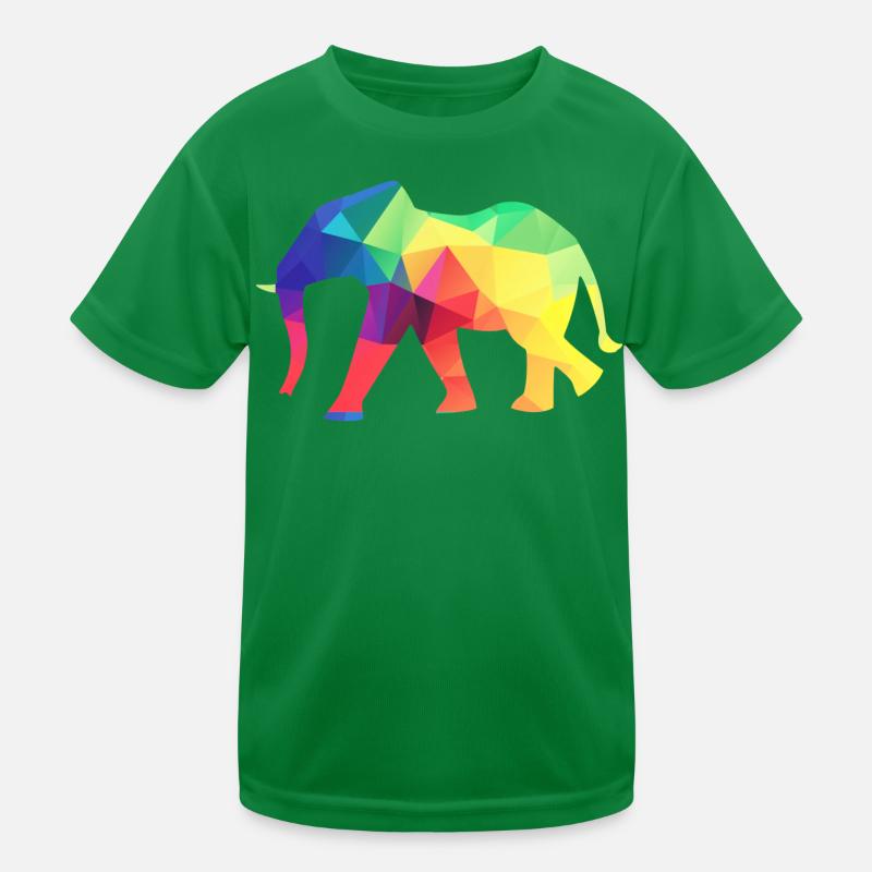 Bunter Elefant Kinder Funktions-T-Shirt