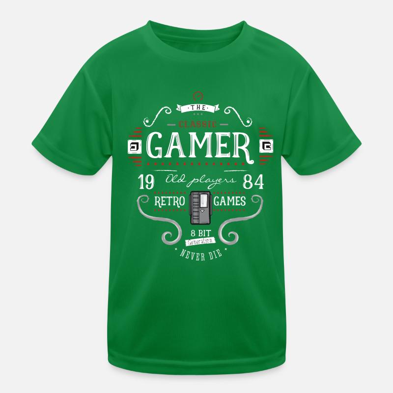 retro game nerd it geek play 1984 8bit console lol Kinder Funktions-T-Shirt