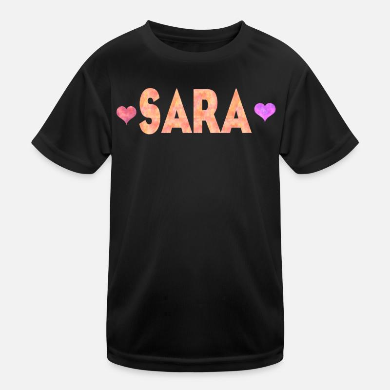 Sara - Kinder Funktions-T-Shirt - Schwarz