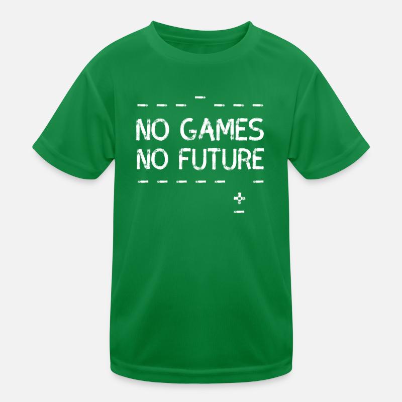 no games no future pixel nerd geek ordinateur pc lol T-shirt sport Enfant