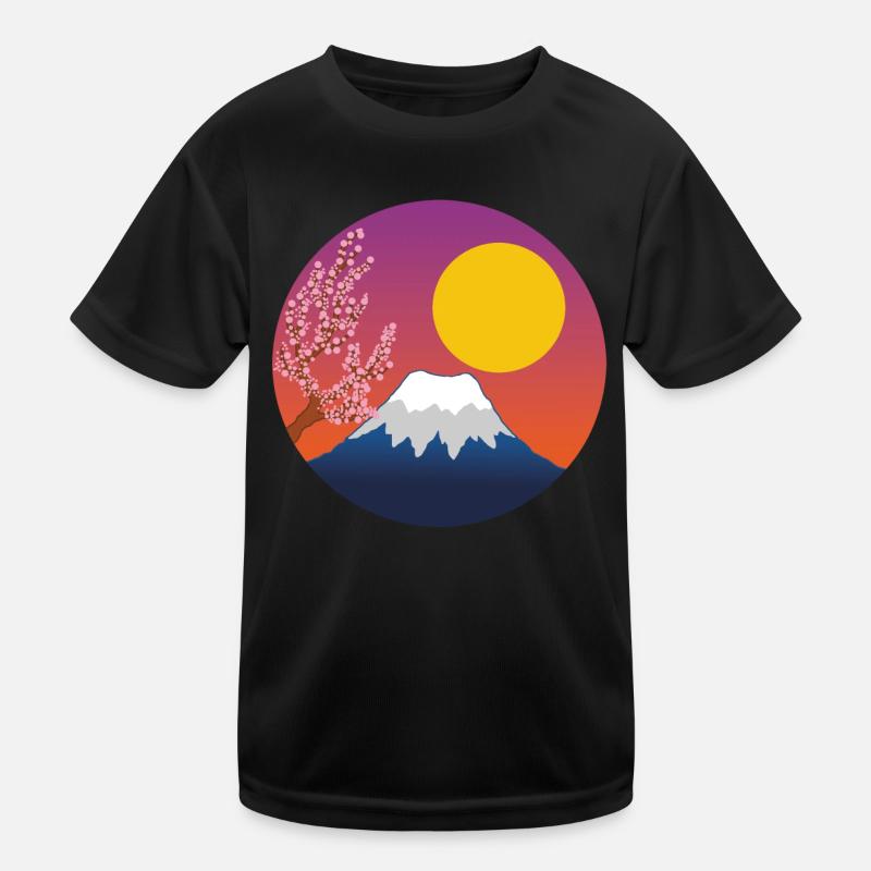 Mount Fuji manga Kids Functional T-Shirt