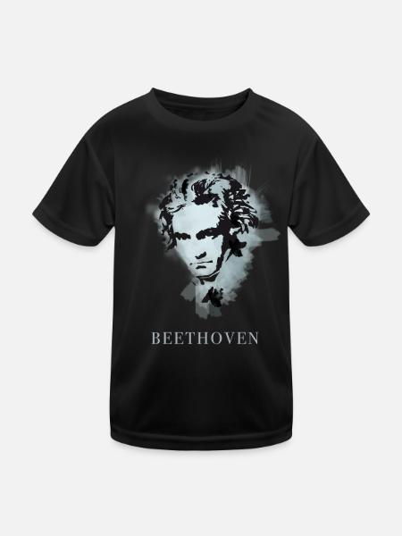beethoven klassik musik komponist konzert taub pop - Kinder Funktions-T-Shirt - Schwarz