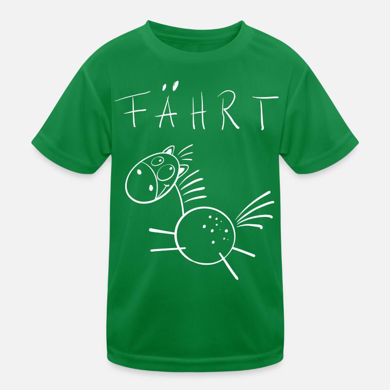 Fun Fährt Pferd I Pferdespruch I Pferde Geschenk Kinder Funktions-T-Shirt