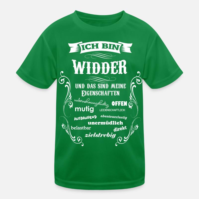 WIDDER - STERNZEICHEN Kinder Funktions-T-Shirt