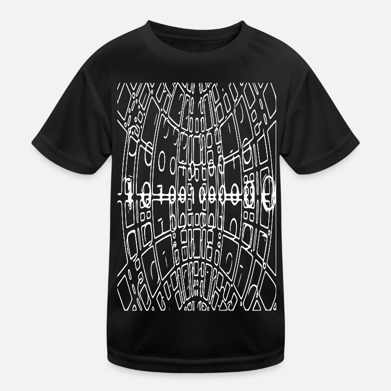 Verzerrte Raster-Tunnel Kinder Funktions-T-Shirt