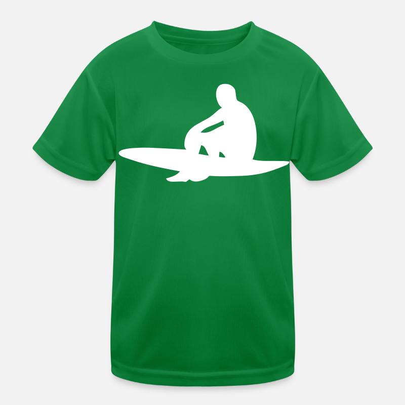 Surfer with surfboard Kids Functional T-Shirt