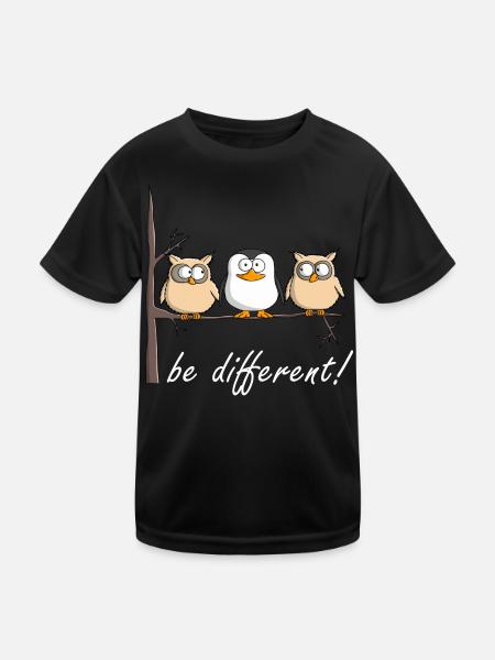 sei individuell - Kinder Funktions-T-Shirt - Schwarz