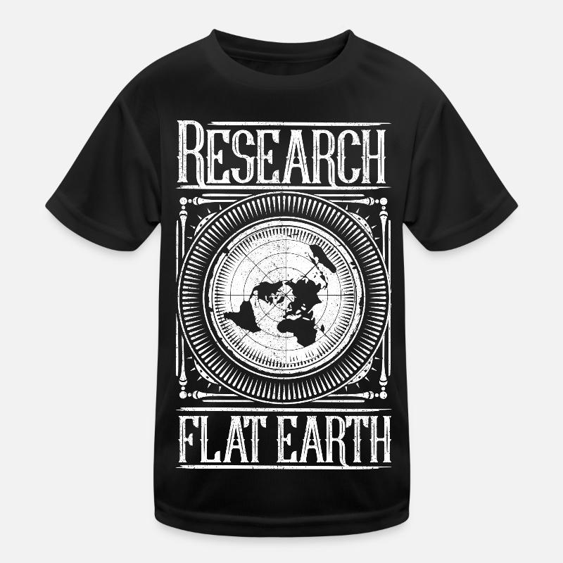 Research Flat Earth - Flat Earth Kids Functional T-Shirt
