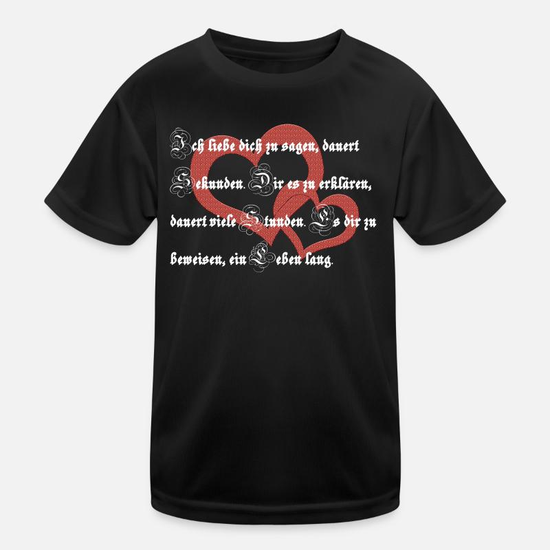 Ich Liebe dich Spruch / Gedicht Kinder Funktions-T-Shirt