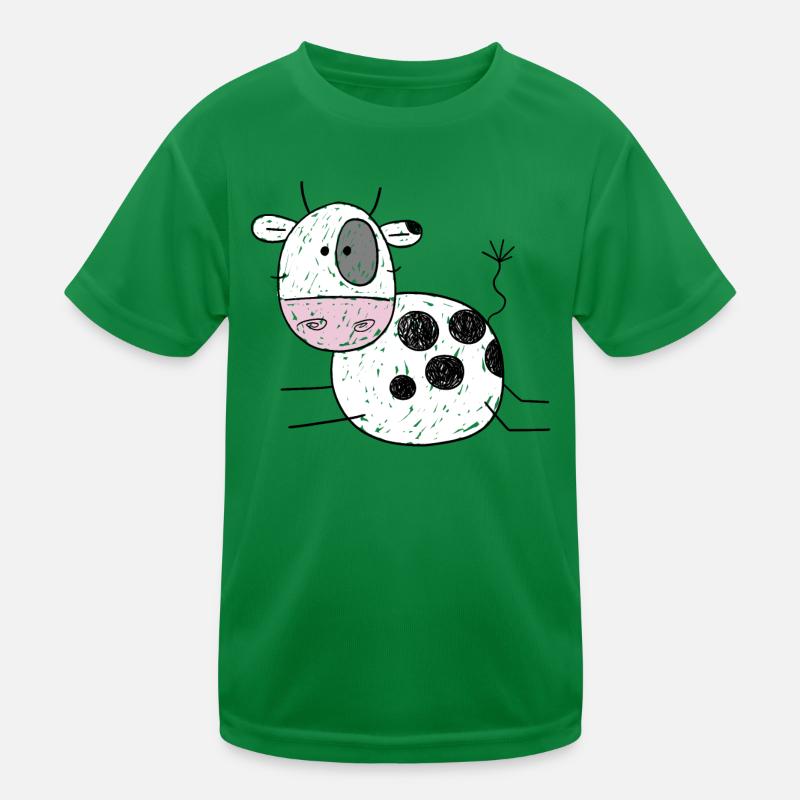 Witzige Kuh Comic I Kinder Geschenk I Kälbchen Kinder Funktions-T-Shirt