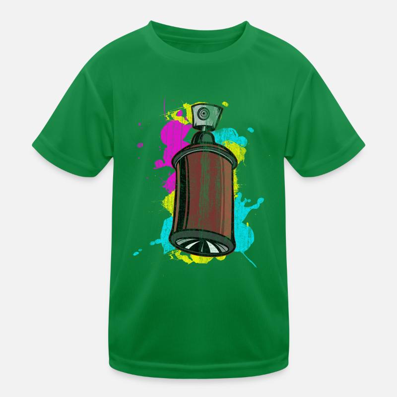 Graffiti spray can with spray paints Kids Functional T-Shirt