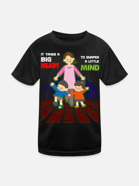 Lehrer Kindergarten Erzieher - Kinder Funktions-T-Shirt - Schwarz - Vorne