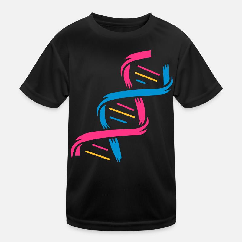 The structure of a DNA molecule - Kids Functional T-Shirt - black