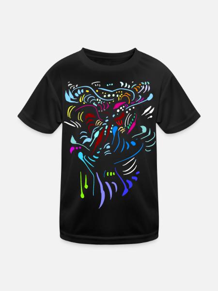 TRIBAL 30 05 - Kinder Funktions-T-Shirt - Schwarz - Vorne