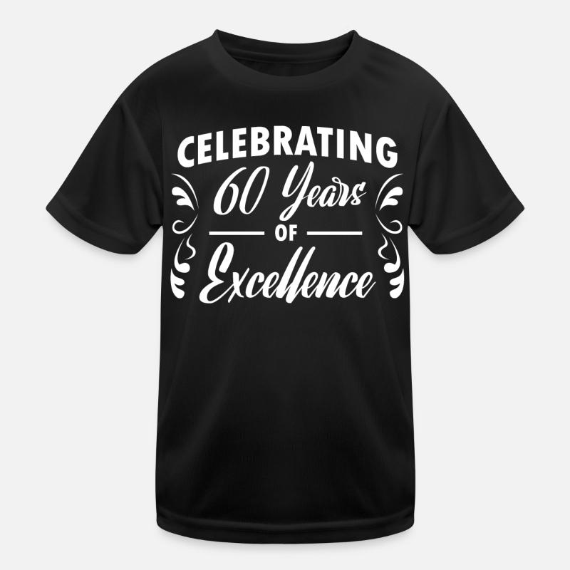 60th birthday - design - Kids Functional T-Shirt - black