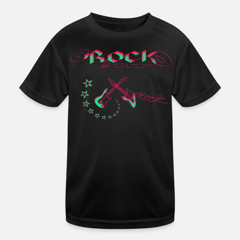 Rock Star Neon Kinder Funktions-T-Shirt