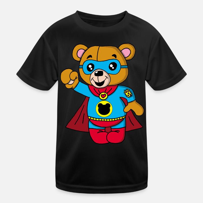 Super Teddybär Kinder Funktions-T-Shirt