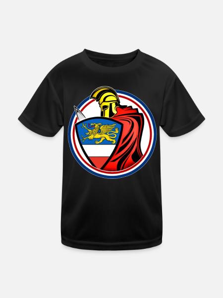 Rostock Schwertkämpfer - Kinder Funktions-T-Shirt - Schwarz - Vorne